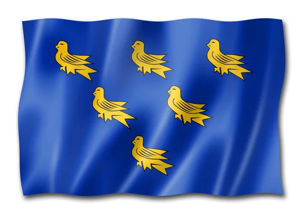 Sussex County Flagga Storbritannien Viftar Banner Samling Illustration — Stockfoto