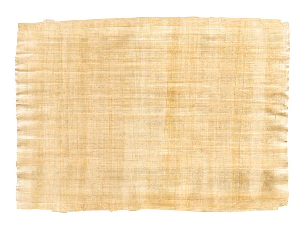 Stara Brązowa Konsystencja Papirusu Izolowana Białym Tle — Zdjęcie stockowe