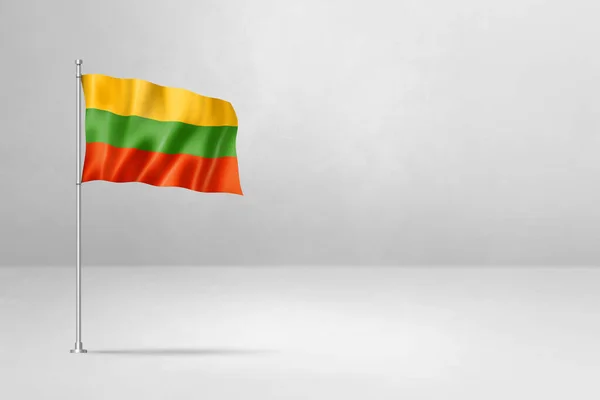 Litevská Vlajka Ilustrace Izolováno Bílém Betonovém Pozadí — Stock fotografie
