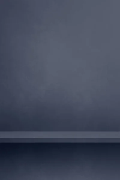 Порожня Полиця Темно Сірій Бетонній Стіні Сцена Фонового Шаблону Вертикальний — стокове фото