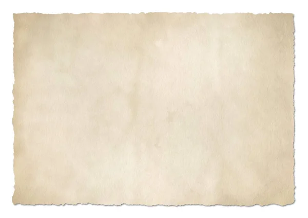 Παλιά Περγαμηνή Χαρτί Υφή Φόντο Βίντατζ Ταπετσαρία Απομονωμένα Λευκό — Φωτογραφία Αρχείου