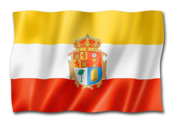 Флаг Провинции Куэнка Испания Размахивая Баннером Коллекции Иллюстрация — стоковое фото