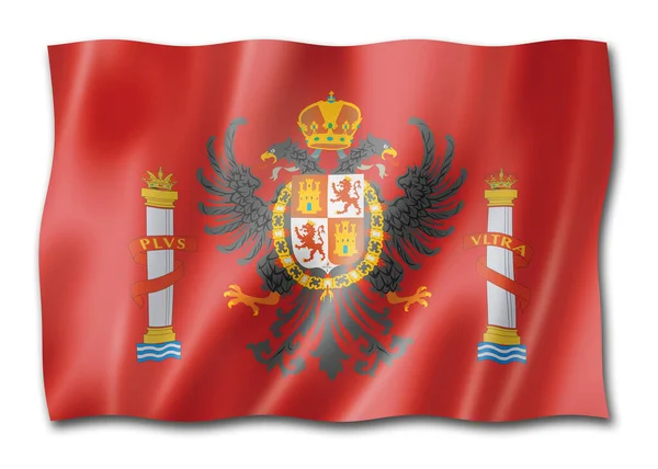 Vlajka Provincie Toledo Španělsko Mává Sbírkou Praporců Ilustrace — Stock fotografie