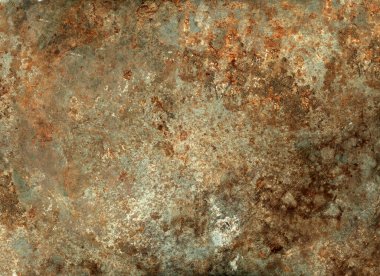 Eski paslı metal dokusu. Grunge arka plan endüstriyel duvar kağıdı