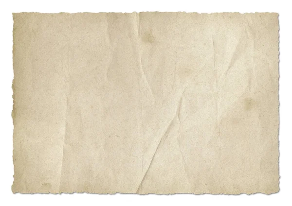 Oude Perkament Papier Textuur Achtergrond Vintage Behang Geïsoleerd Wit — Stockfoto