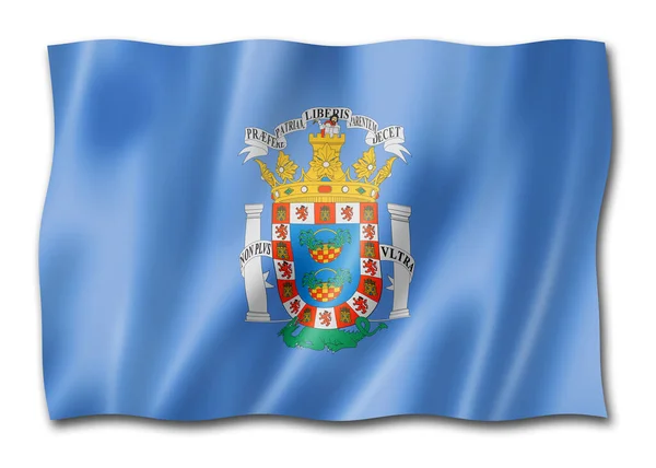 Melila Provincie Vlag Spanje Zwaaiend Banner Collectie Illustratie — Stockfoto