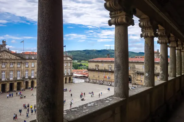 Santiago Compostela Hiszpania Lipca 2022 Widok Plac Obradoiro Katedry — Zdjęcie stockowe