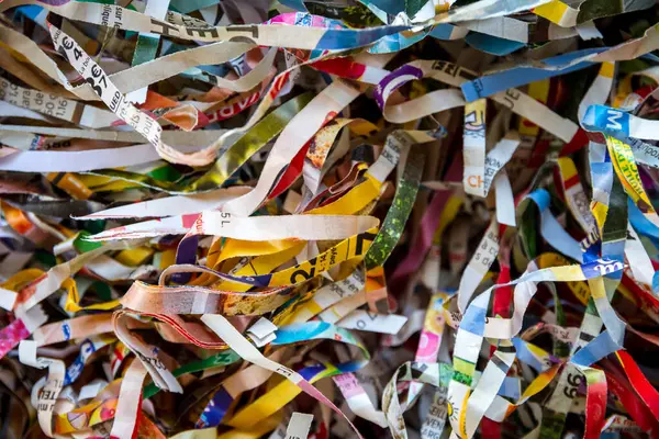 Colorful Shredded Papers Wallpaper Macro View Background — Stock Photo, Image