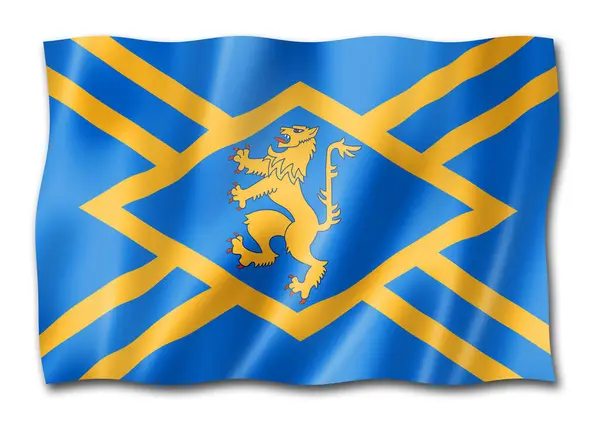 East Lothian County Flag United Kingdom Waving Banner Collection Illustration — Stock Photo, Image
