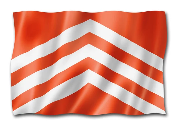 Glamorgan County Flag United Kingdom Waving Banner Collection Illustration — Stock Photo, Image