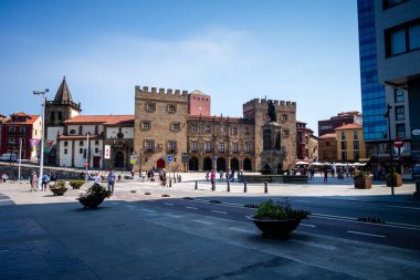 Gijon - Spain - July 11, 2022 : Revillagigedo palace