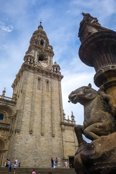 Santiago de Compostela - Spain - July 3, 2022 : Cathedral in the old town