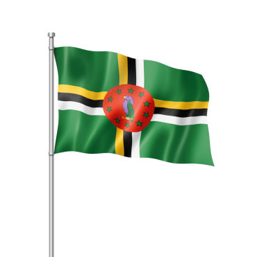 Dominika bayrağı beyazda izole edildi