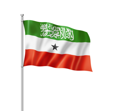Somaliland bayrağı beyaza izole edildi