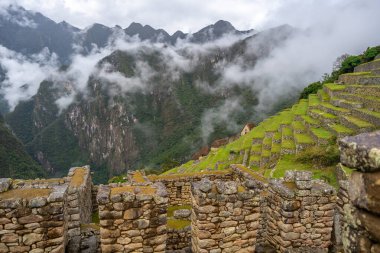 Peru 'daki ünlü İnka kalesi Machu Picchu, sis kaplı dağların arasında yer alıyor. Sitede İnka mühendisliği ve kültürünün sergilendiği teraslar, tapınaklar ve taş yapılar yer alıyor.