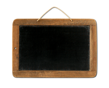 Eski tip karatahta izole edilmiş. Şeffaf arkaplan