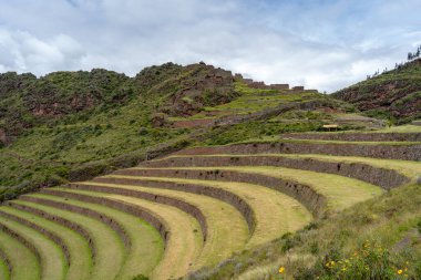 Pisac arkeolojik sahasında bereketli kutsal vadide yuva yapmış etkileyici taş teraslar ve kalıntılar bulunuyor. Bu tarihi İnka kompleksi Peru 'daki Andean manzarasının gelişmiş tarım mühendisliği ve çarpıcı görüntülerini sergiliyor.
