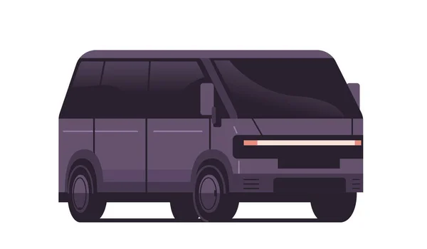 Electric Bus Minivan Electrified Transportation Motion Management Sustainable Transport Concept — Stock Vector