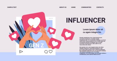 Sosyal medya, Z nesli yaşam tarzı kavramını, yenilikçi gençlik gen yatay fotokopi alanı illüstrasyonuyla yeni modern demografi eğilimini etkiliyor