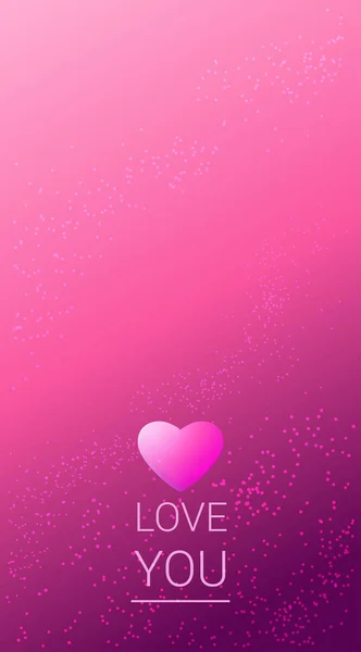 Love Hearts Happy Valentine Day Holiday Celebration Concept Vertical Copy — 图库矢量图片