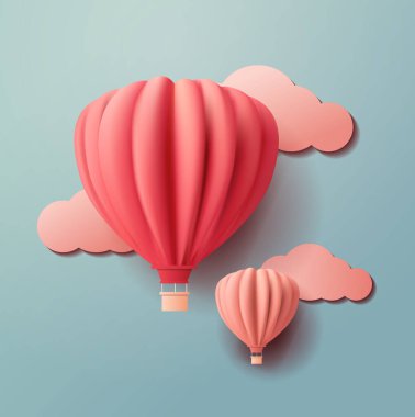 Kağıt kesiği kalpler mutlu sevgililer günü posteri ya da tatil kutlamaları indirimi başlığı vektör illüstrasyonu