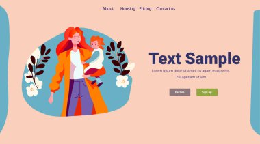 Anne ve küçük çocuğu aile sevgisi kavramı çocuk bakımı anne günü kartı şablonu çocuk portresi fotokopi uzay çizimi ile zaman geçiren kadın.