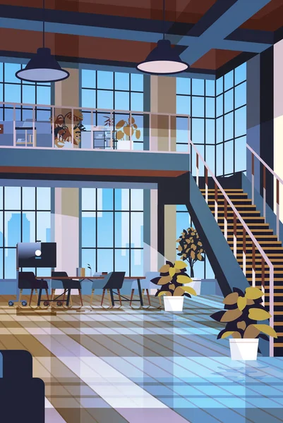 Kreative Leer Keine Menschen Wohnung Moderne Loft Interieur Des Freiraums — Stockvektor