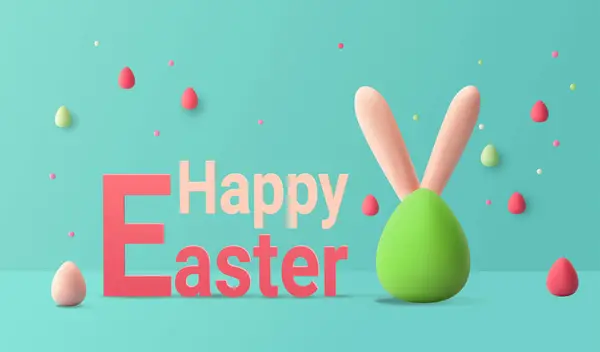 Tarjeta Felicitación Pascua Feliz Con Huevos Colores Pastel Tarjeta Celebración Vectores De Stock Sin Royalties Gratis