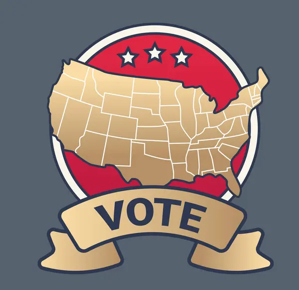 Ηπα Ψηφίζοντας Χάρτη Αμερικανική Προεδρικές Εκλογές Έννοια Διάνυσμα Εικονογράφηση — Διανυσματικό Αρχείο