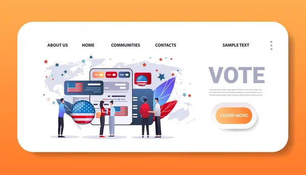 Election Day Concept Voters Casting Ballots Polling Place Voting People Royalty Free Stock Illustrations