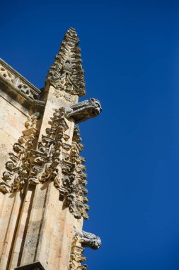 Cathedral architecture details under blue sky clipart