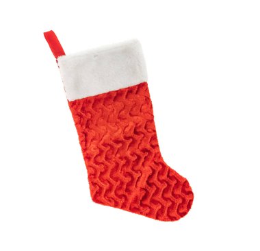 Beyaz arka planda izole edilmiş Noel çorapları
