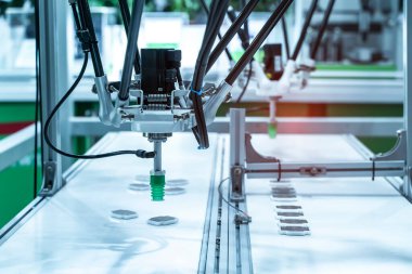 Endüstriyel makinede robotik pnömatik piston emici ünitesi, otomasyon sıkıştırılmış hava fabrikası üretimi