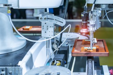 lehim fabrikasında lehim ve pcb yaban domuzu montajı için robot görme sensörü kamera sistemi,