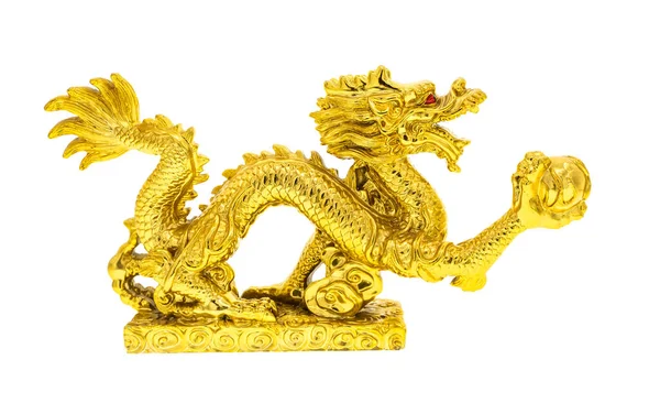 Beyaz arka planda izole edilmiş ejderha sanatı ile yeni yıl dekorasyonu