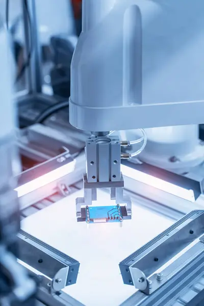 Fabrikada lehimleme veya kaynak yaparken yazdırma devresi (PCB) montaj makinesi için otomatik robot