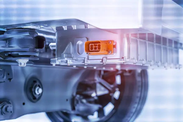 Eko otomobil motorunun elektrik sistemi, otomotiv bölümü kavramı.
