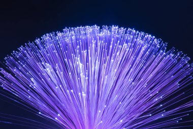 Fiber optik ağ kablo ışıkları soyut arka plan