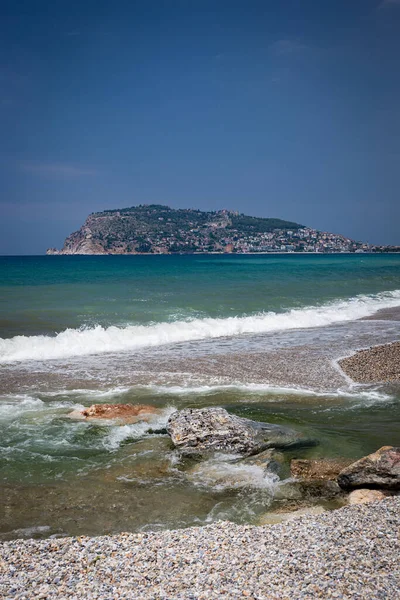 Alanya Pláž Turecku Cestovní Krajina Stock Snímky