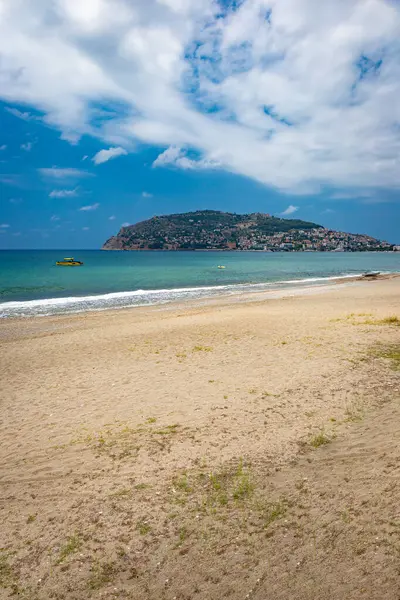 Пляж Алании Турции Туристический Пейзаж Лицензионные Стоковые Изображения