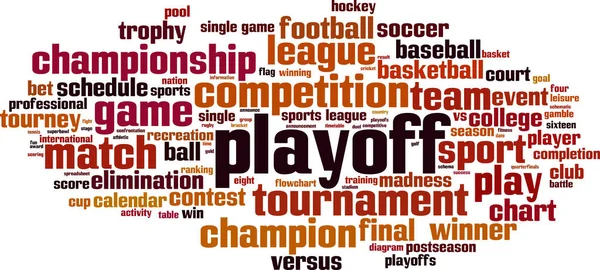 Playoff Word Cloud Concept Collage Made Words Playoff Vector Illustration — Stock Vector