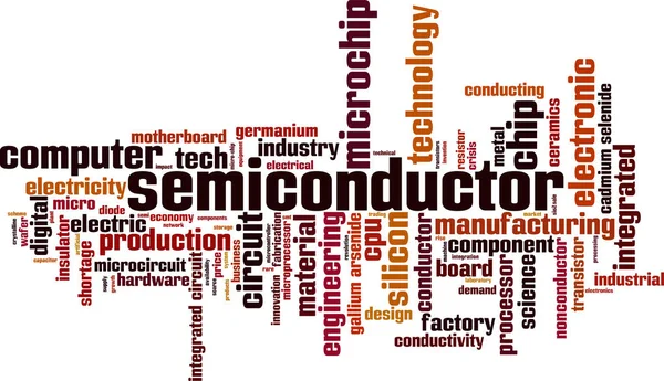 stock vector Semiconductor word cloud concept. Collage made of words about semiconductor. Vector illustration