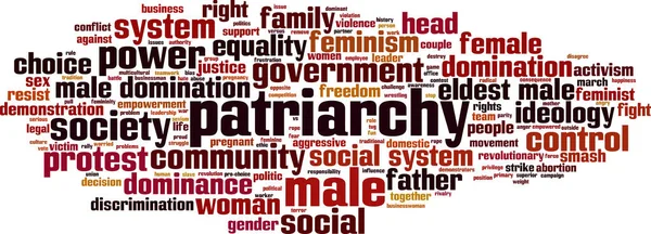 Patriarchy Word Cloud Concept Collage Made Words Patriarchy Vector Illustration — Stock Vector