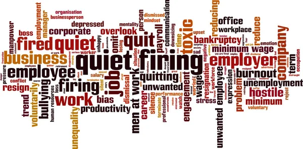 Quiet Firing Word Cloud Concept Collage Made Words Quiet Firing — Stock Vector