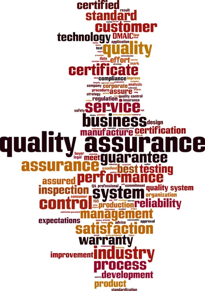 Mot Assurance Qualité Concept Cloud Collage Composé Mots Sur Assurance Vecteurs De Stock Libres De Droits