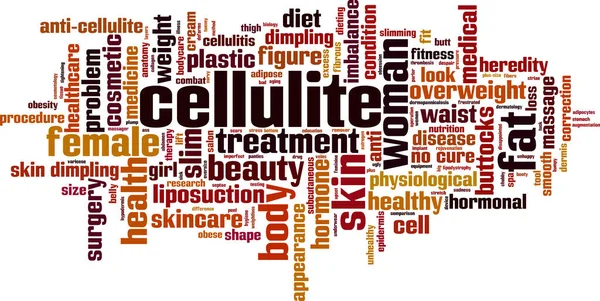 Concepto Nube Palabras Celulitis Collage Hecho Palabras Sobre Celulitis Ilustración — Archivo Imágenes Vectoriales