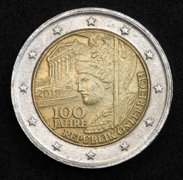 오스트리아에서 동전의 국내화 팔라스 아테나의 비엔나에 오스트리아 전시되어 있으며 2018 — 스톡 사진