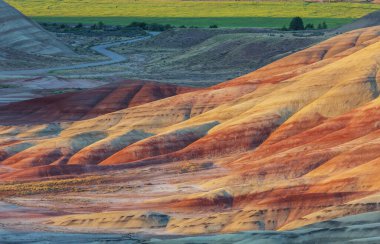 John Day Fossil Beds National Monument, Oregon, USA. Unusual natural landscapes. clipart