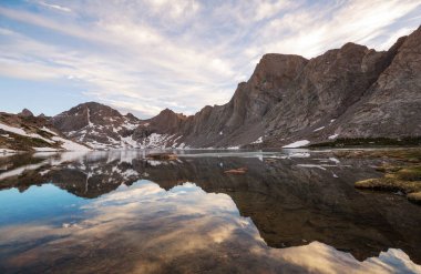 Hike in Wind River Range in Wyoming, USA. Summer season.