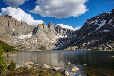 Hike in Wind River Range in Wyoming, USA. Summer season.